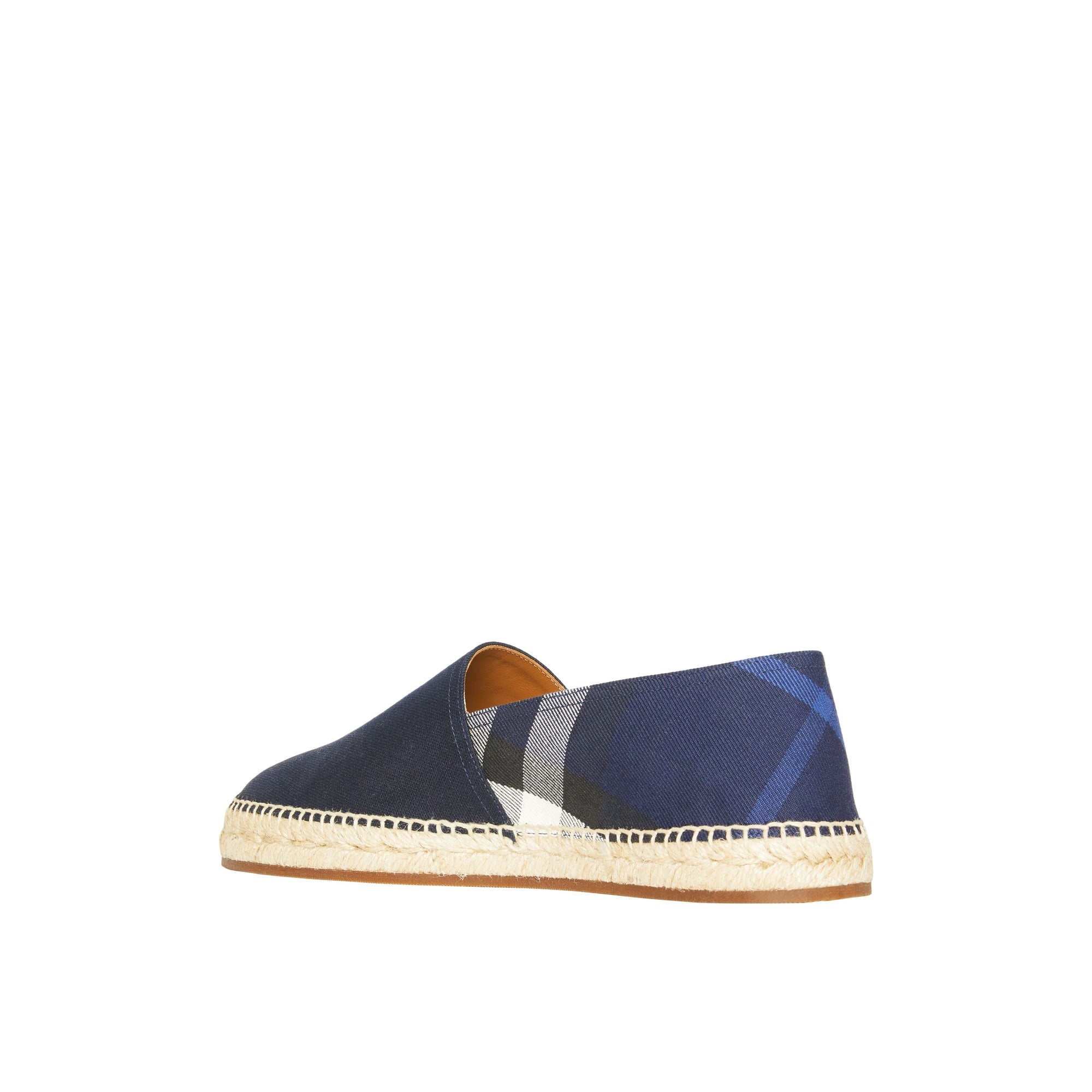 Espadrilles en toile de coton à motif House check surteint - Indigo Blue