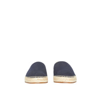 Espadrilles en toile de coton à motif House check surteint - Indigo Blue