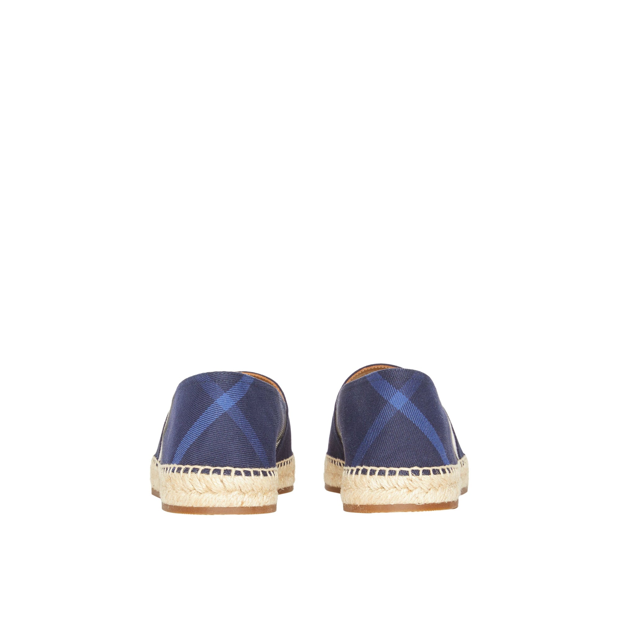 Espadrilles en toile de coton à motif House check surteint - Indigo Blue
