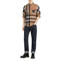 Chemise col boutonné en coton extensible mélangé - Camel
