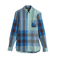 Chemise col boutonné en coton extensible mélangé - Pale Opal