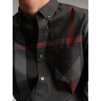 Chemise en coton extensible mélangé - Charcoal