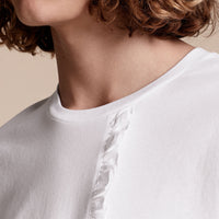 T-shirt en coton avec volant - White