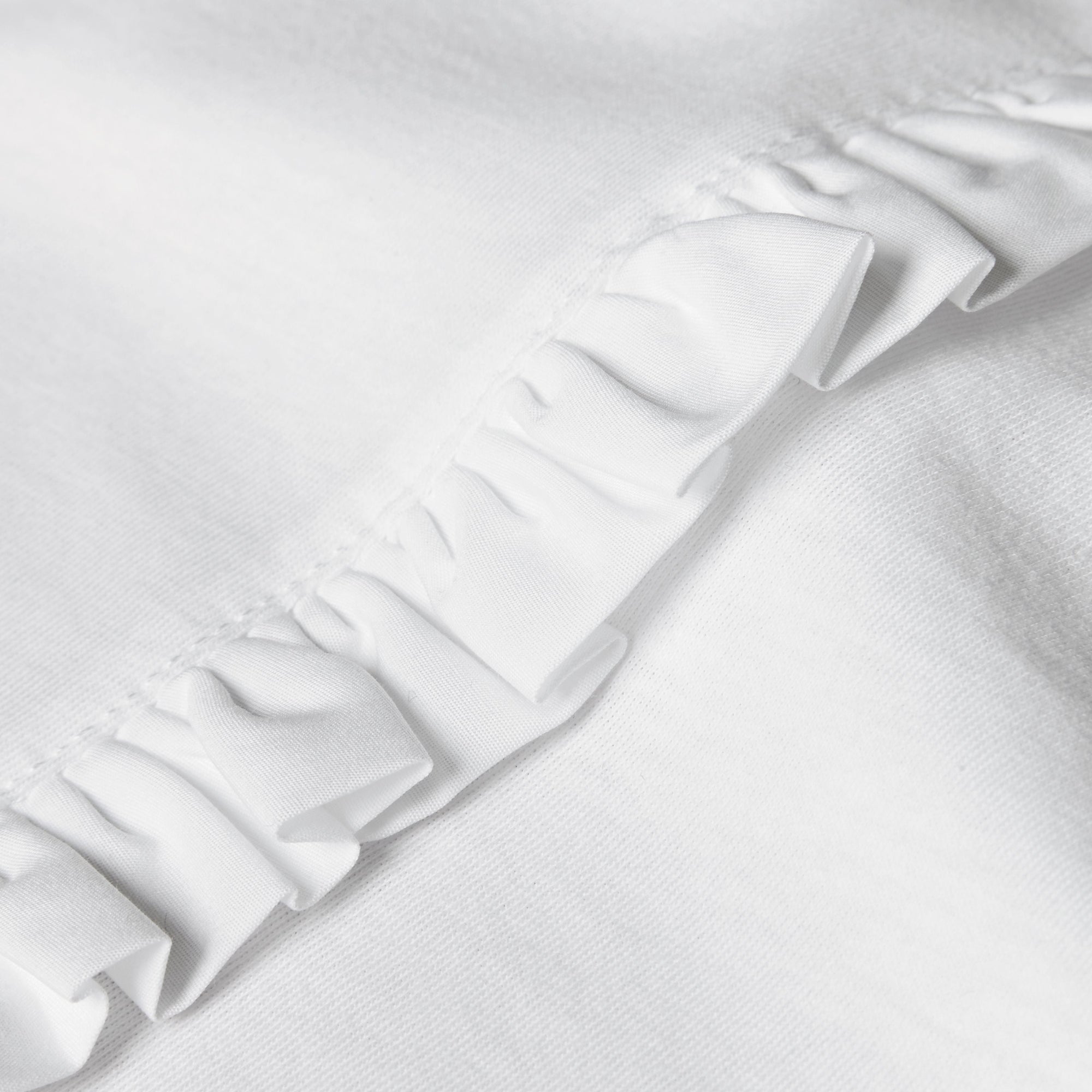 T-shirt en coton avec volant - White
