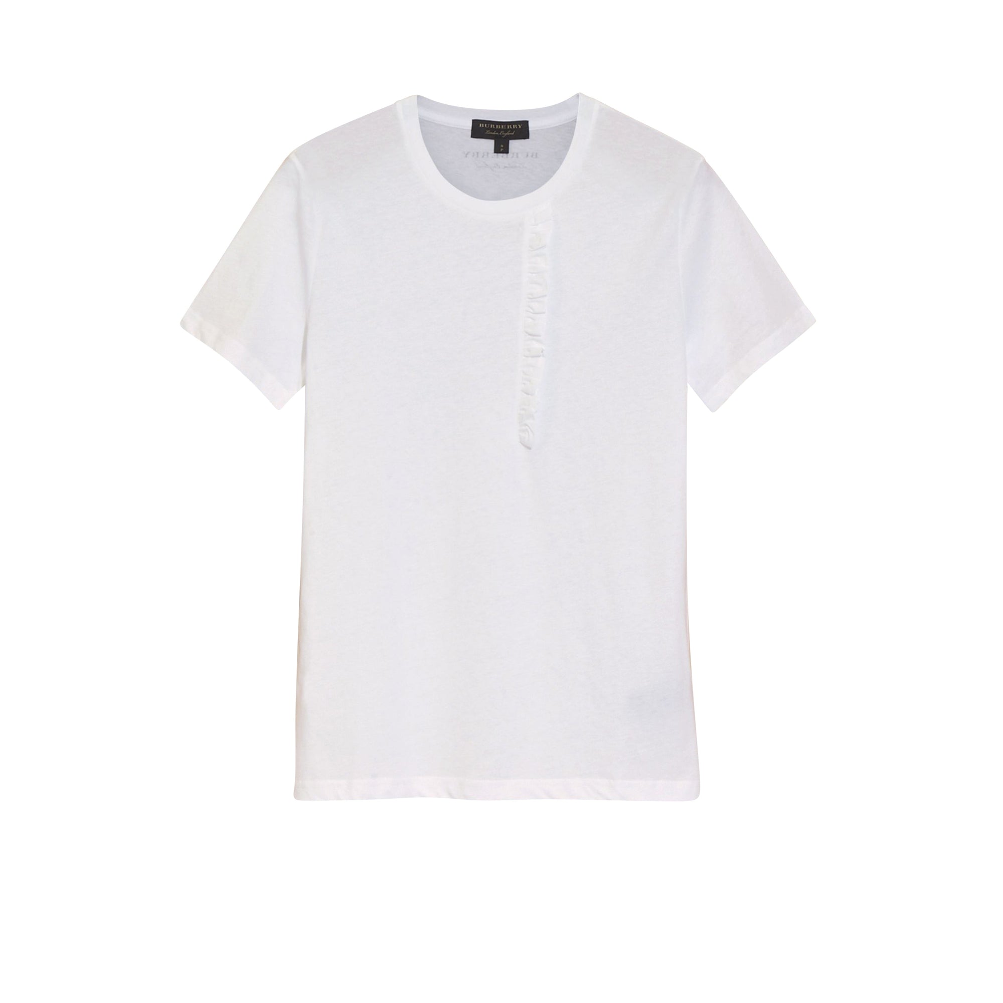 T-shirt en coton avec volant - White