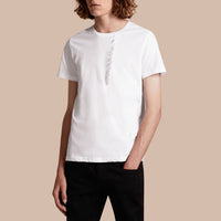 T-shirt en coton avec volant - White