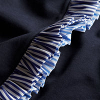 T-shirt en coton avec volant - Navy