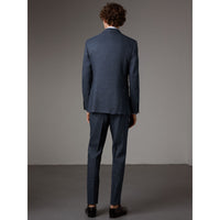 Costume de coupe moderne en lin et laine Travel Tailoring - Slate Blue