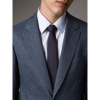 Costume de coupe moderne en lin et laine Travel Tailoring - Slate Blue