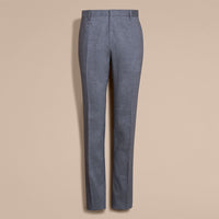 Costume de coupe moderne en lin et laine Travel Tailoring - Slate Blue