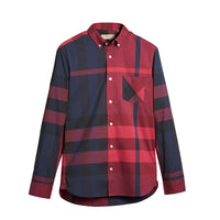 Chemise col boutonné en coton extensible mélangé - Bright Red