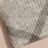 Gants en cachemire ornés d'un motif check - Pale Grey Melange