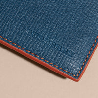Porte-cartes en cuir color-block - Marine Blue
