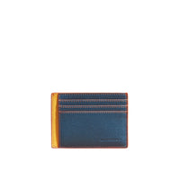 Porte-cartes en cuir color-block - Marine Blue