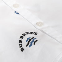 Chemise Oxford en coton avec motifs nautiques brodés - White
