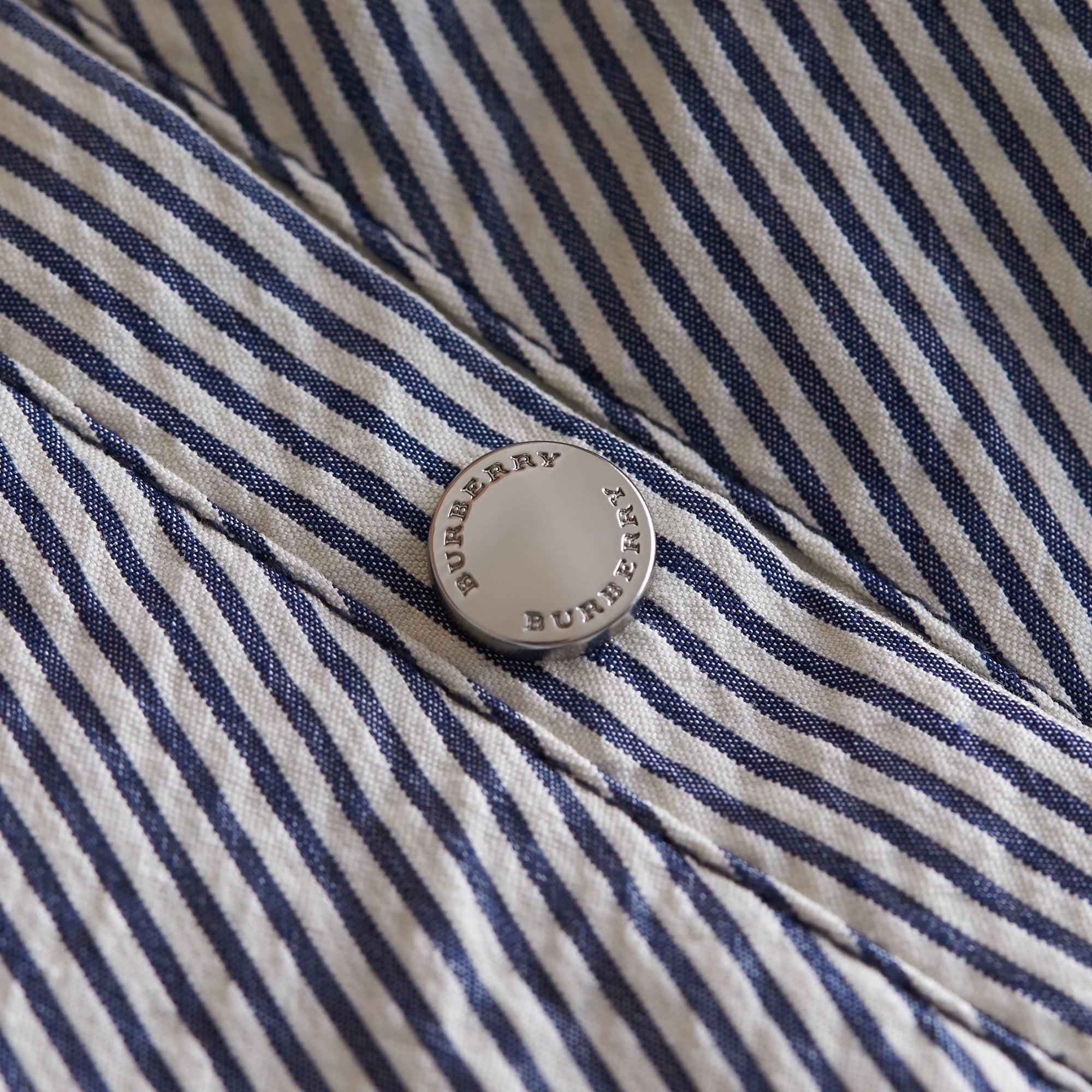Veste seersucker légère rayée - Indigo