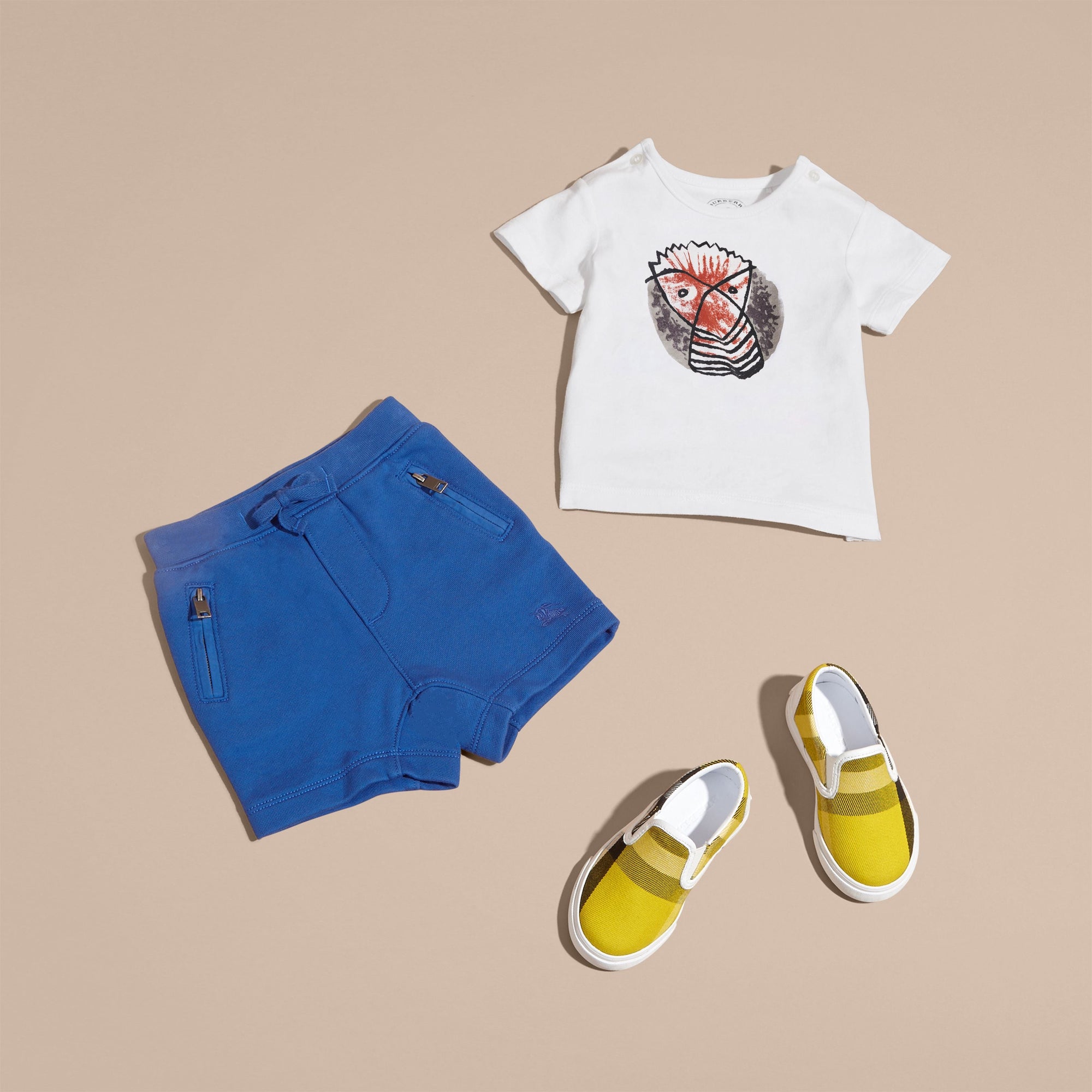 Short en jersey de coton avec cordon de serrage - Brilliant Blue