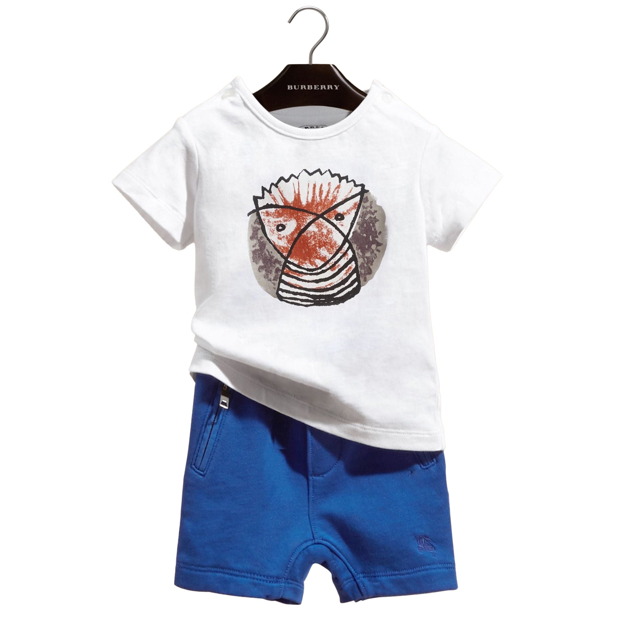 Short en jersey de coton avec cordon de serrage - Brilliant Blue