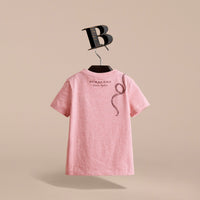 T-shirt en coton avec motif Cœur de Cupidon - Light Copper Pink