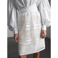 Jupe en macramé de dentelle - White