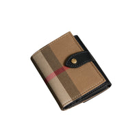 Portefeuille en coton House check et cuir - Black