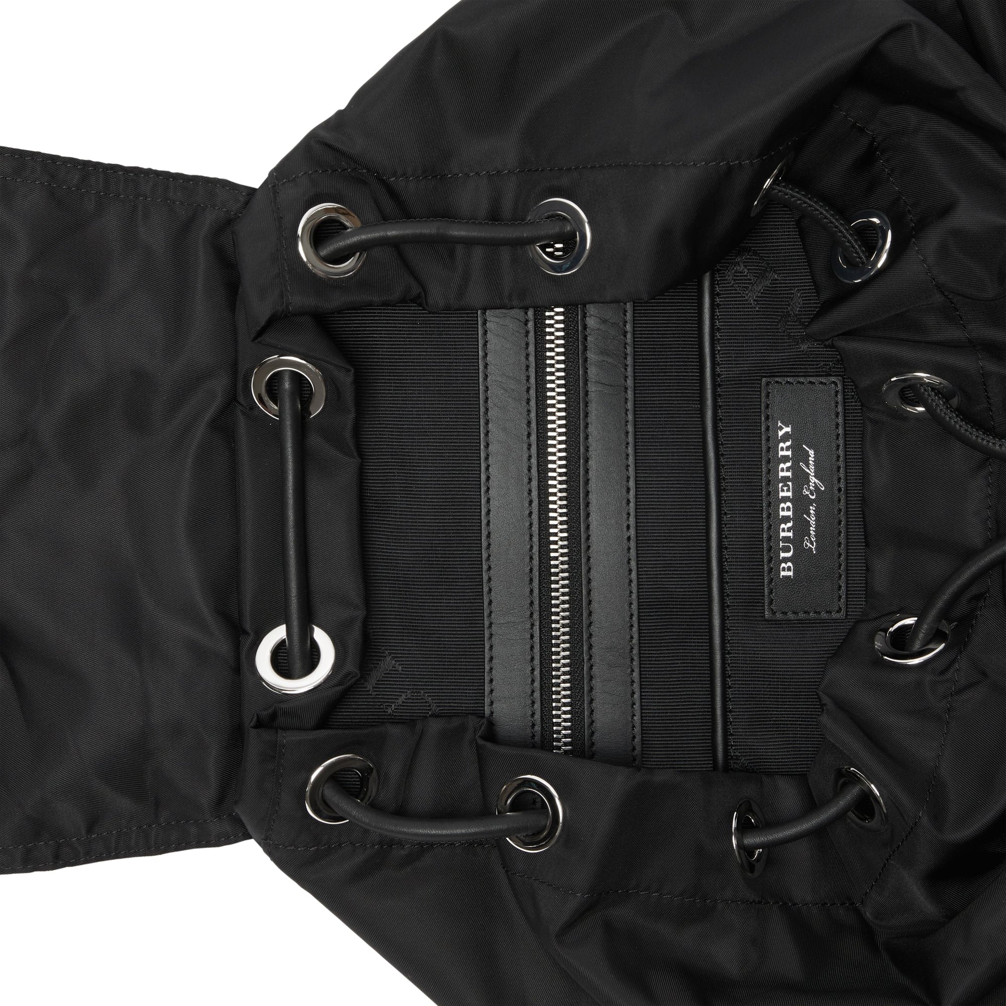 Grand sac The Rucksack en nylon technique et cuir - Black