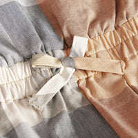 Combinaison en coton à motif check - Pale Stone Check