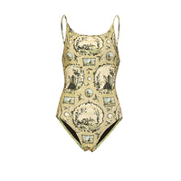 Maillot de bain à imprimé papier peint - Dusty Citrine