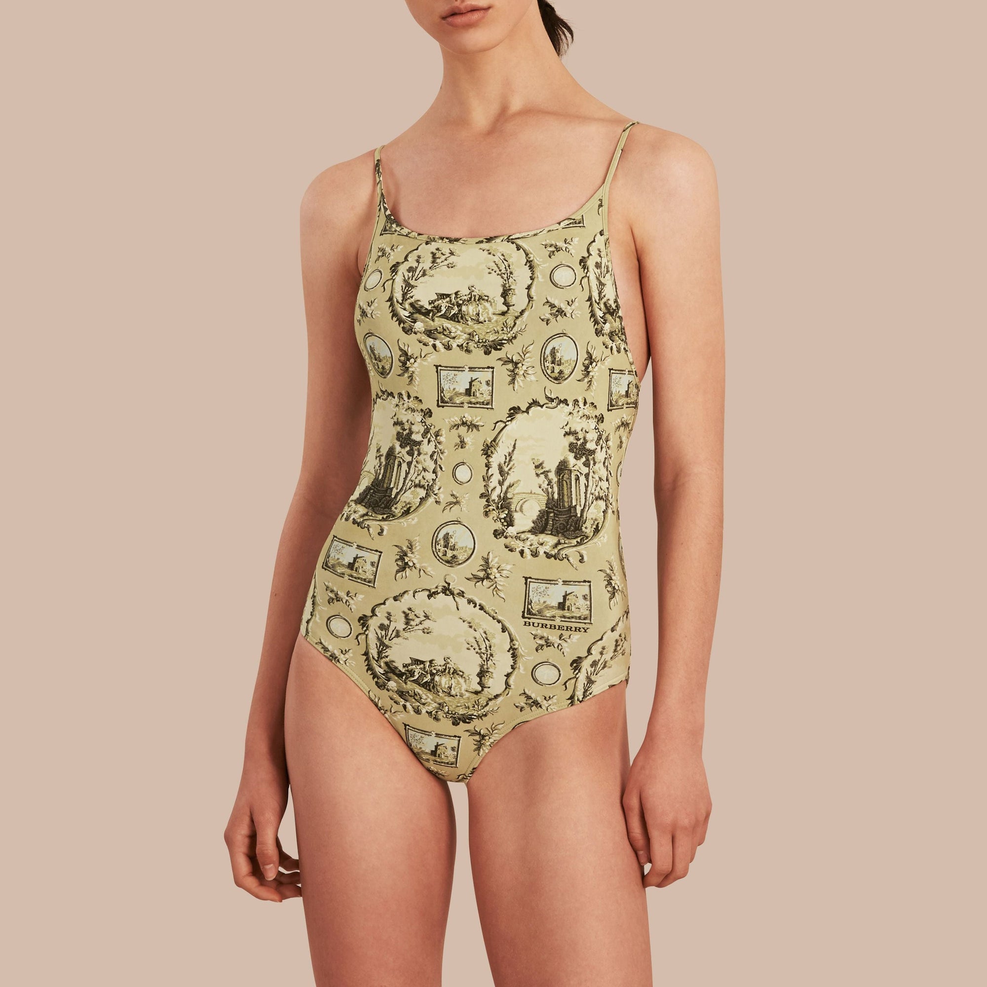 Maillot de bain à imprimé papier peint - Dusty Citrine