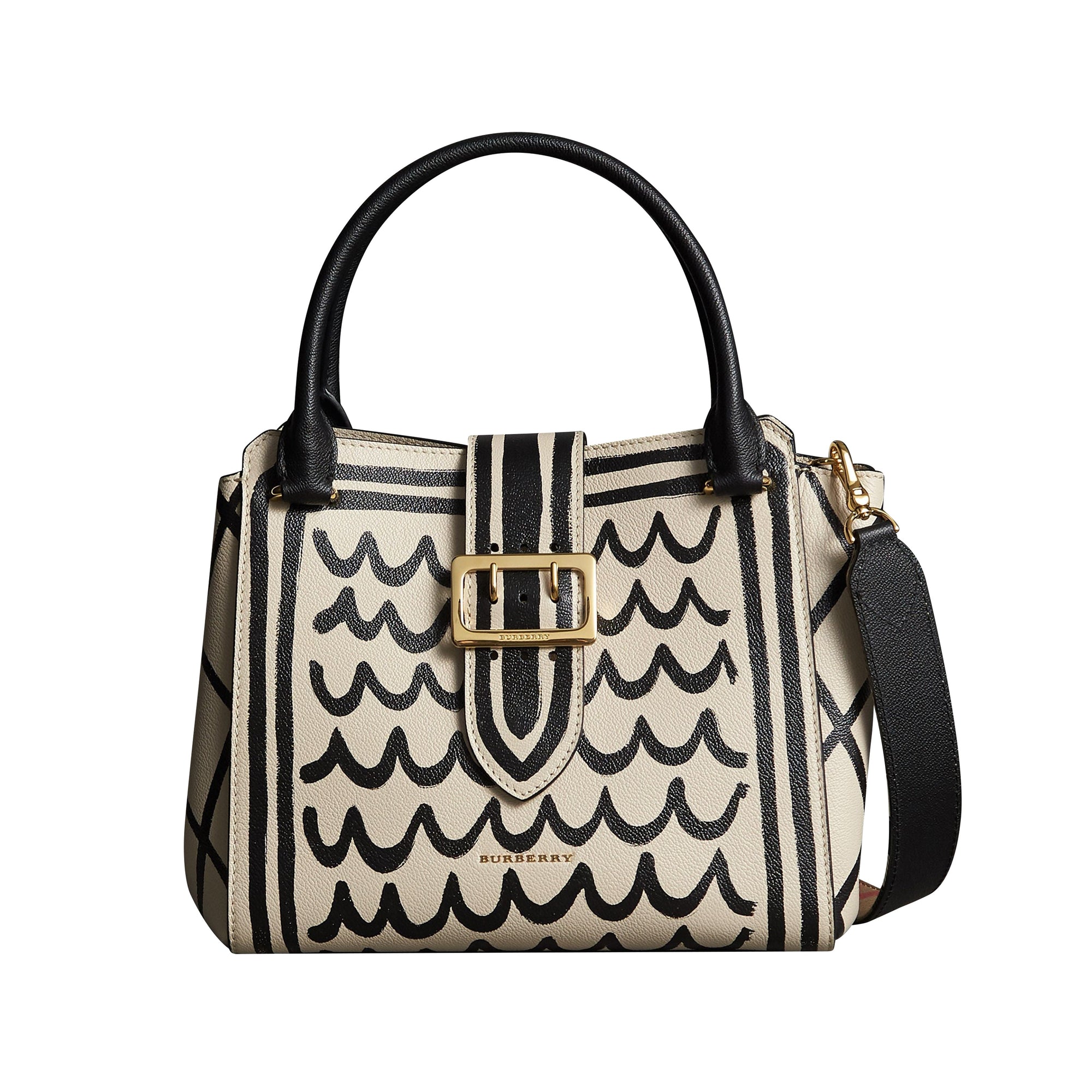 Sac tote The Buckle medium en cuir à imprimé trompe-l'œil - Limestone