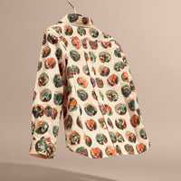 Chemise en coton à imprimé Pallas Heads - Natural White
