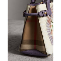Sac The Baby Banner en cuir avec imprimé Pallas Heads - Dusty Violet