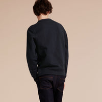 Sweat-shirt en jersey de coton mélangé - Navy