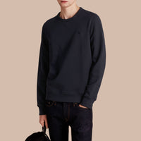 Sweat-shirt en jersey de coton mélangé - Navy