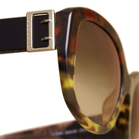 Lunettes de soleil à monture carrée surdimensionnée avec boucle - Amber Yellow