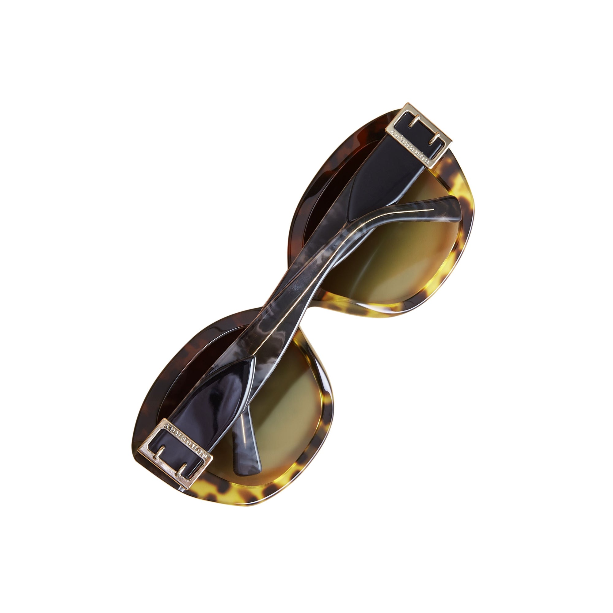 Lunettes de soleil à monture carrée surdimensionnée avec boucle - Amber Yellow