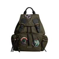 Sac à dos The Rucksack medium motif Pallas Heads - Canvas Green