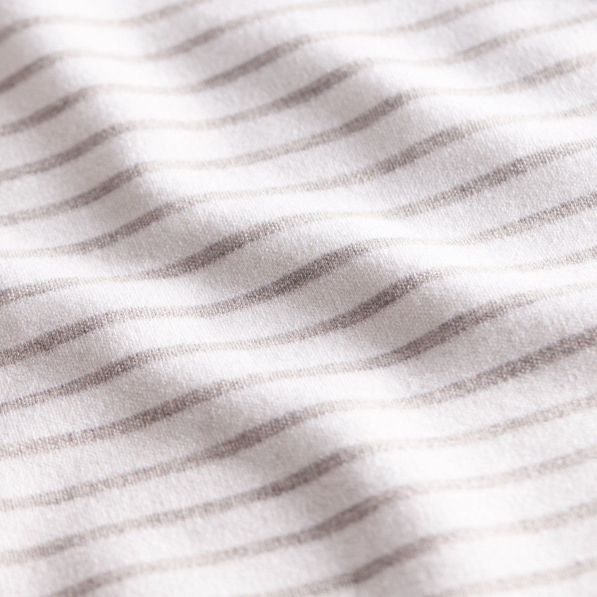 T-shirt à rayures et motif check en laine mélangée - Light Grey Melange