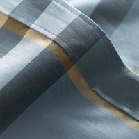 Chemise en coton extensible à motif check - Mineral Blue