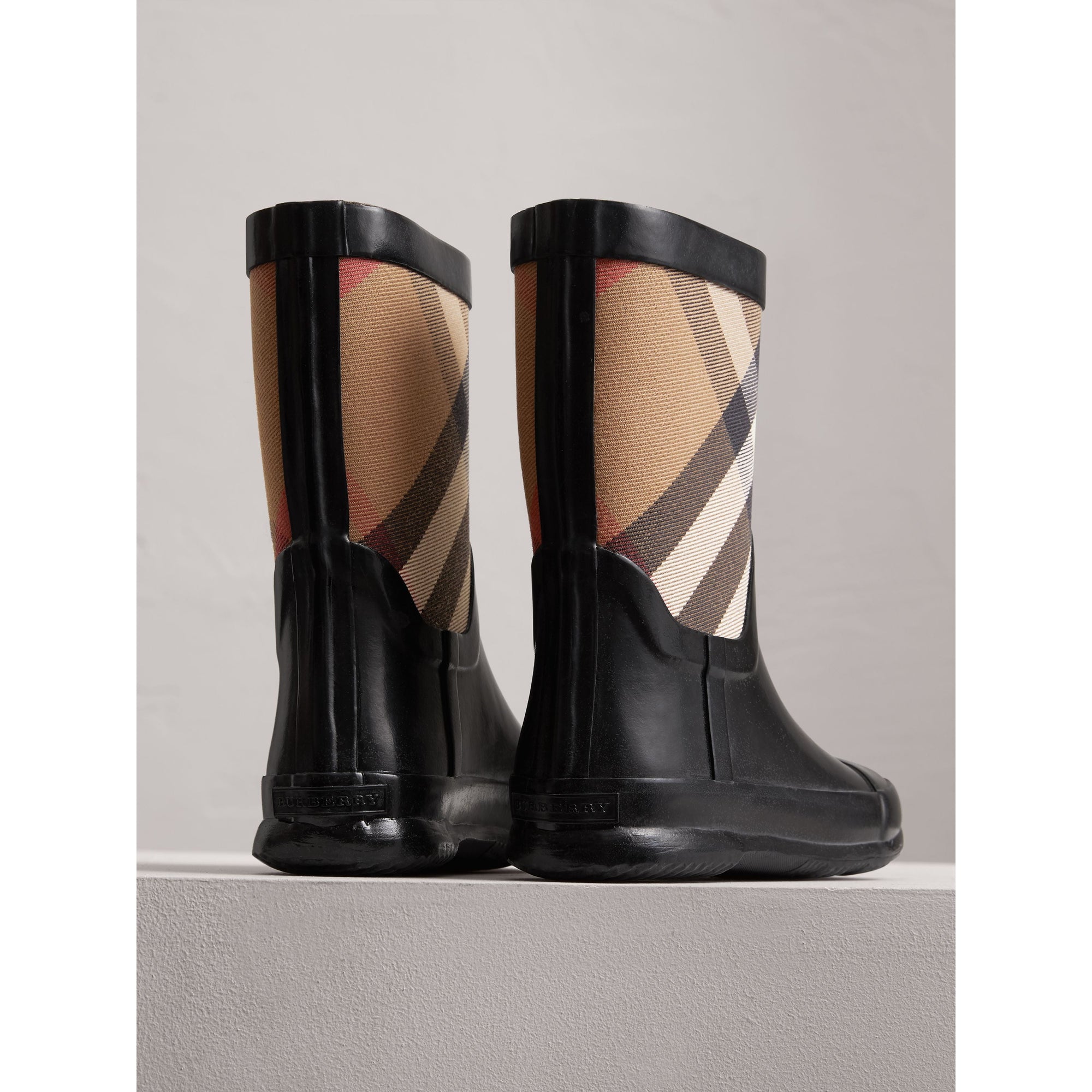 Bottes de pluie avec empiècement House check - Black
