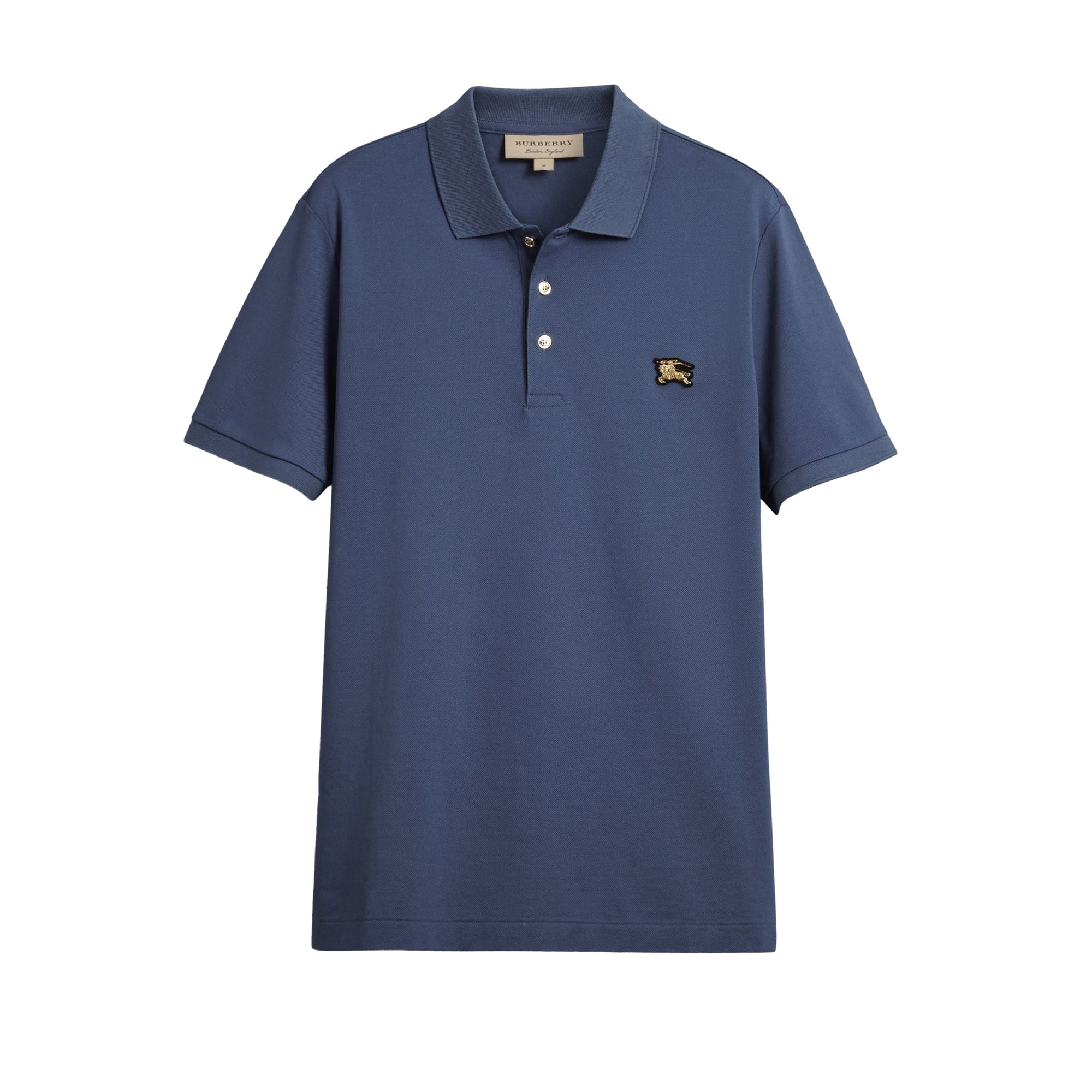 Polo en piqué de coton - Steel Blue