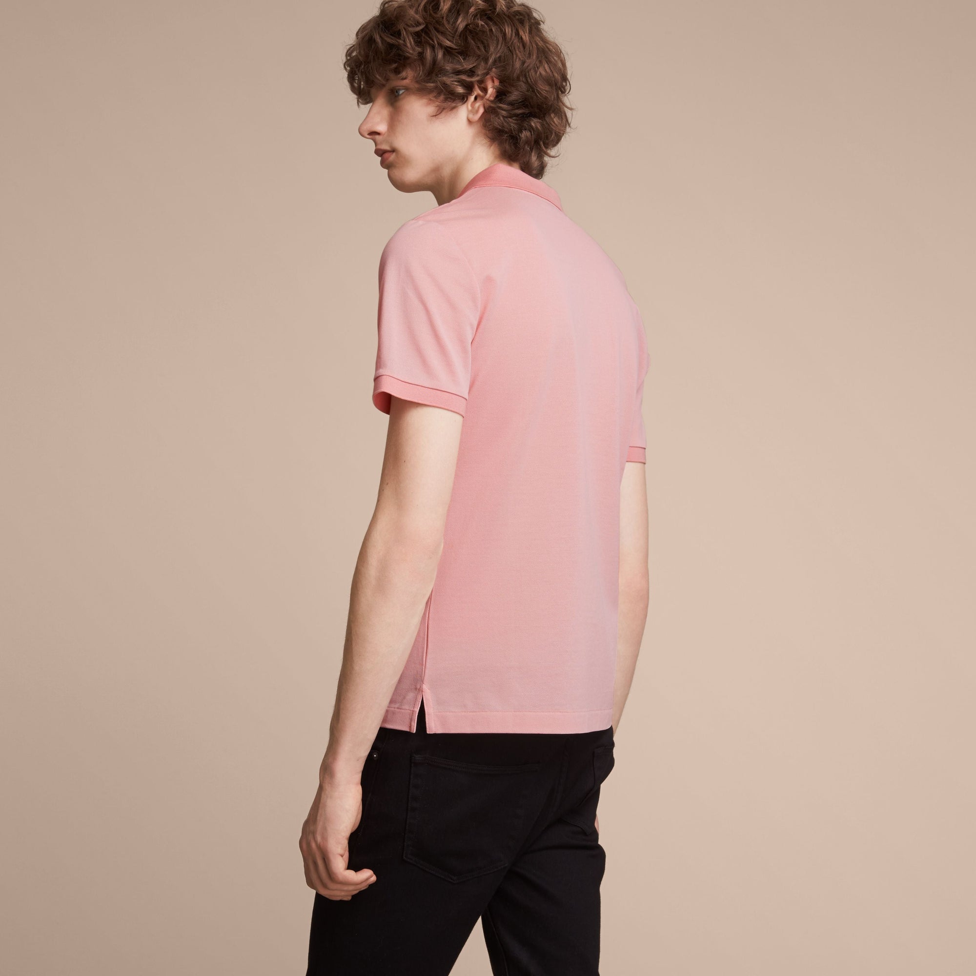 Polo en piqué de coton - Chalk Pink