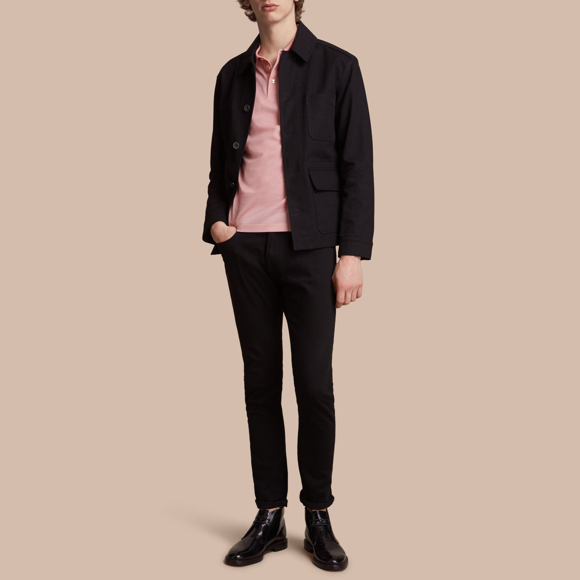 Polo en piqué de coton - Chalk Pink