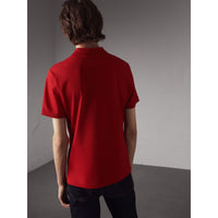 Polo en piqué de coton - Military Red