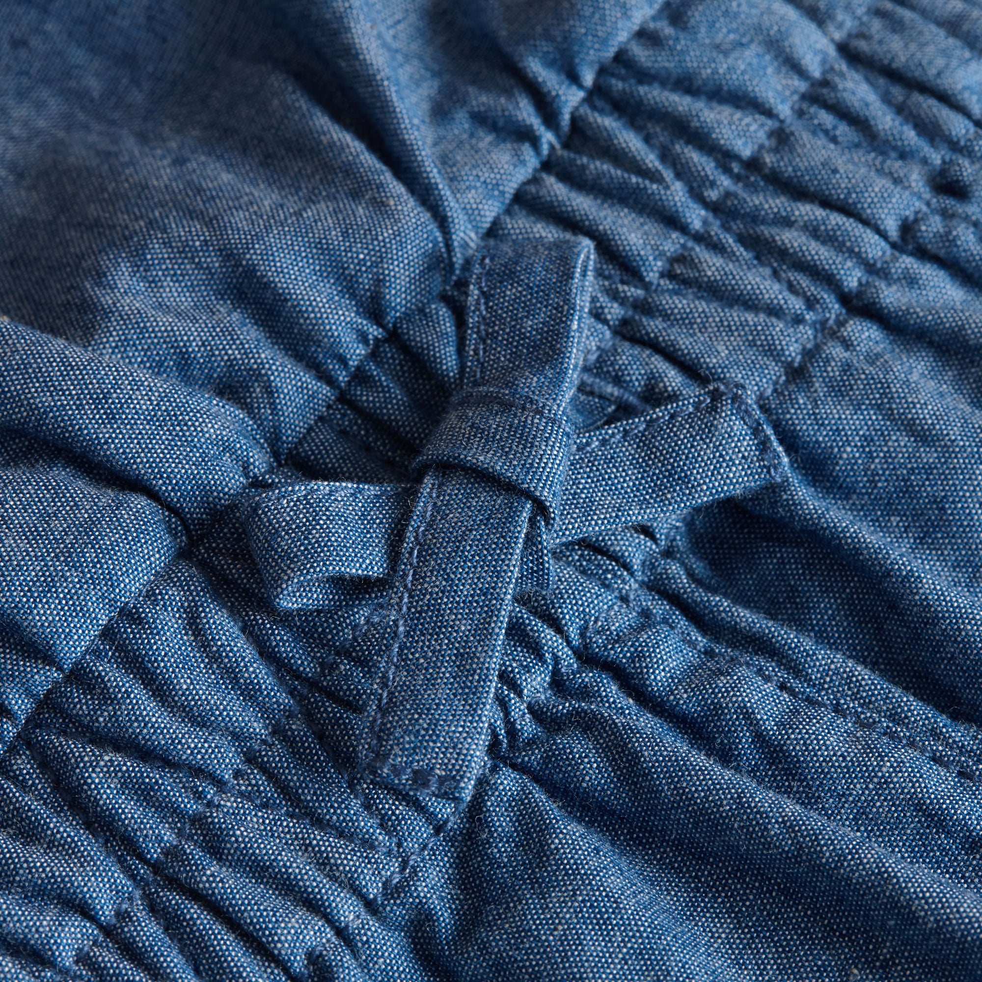 Combinaison sans manches en chambray de coton - Stone Blue