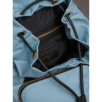 Sac The Rucksack moyen en nylon technique et cuir - Pale Bluebell