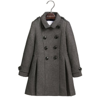 Manteau à double boutonnage en laine et cachemire techniques - Mid Grey Melange