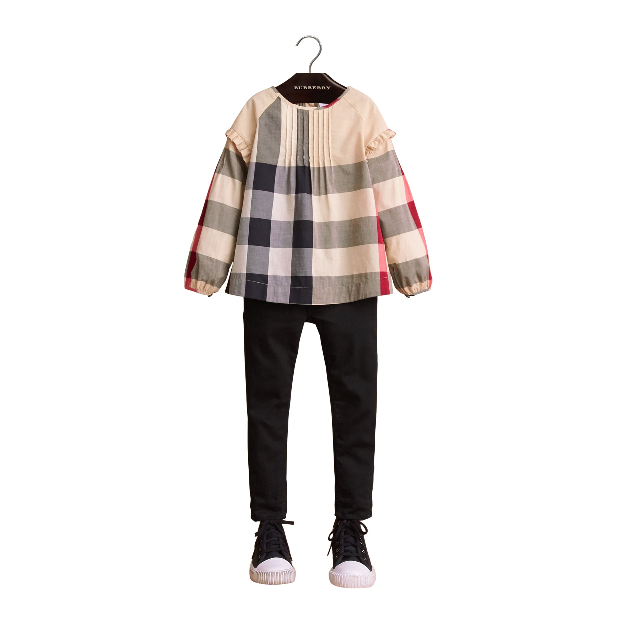 Haut en coton à motif check avec nervures - New Classic Check