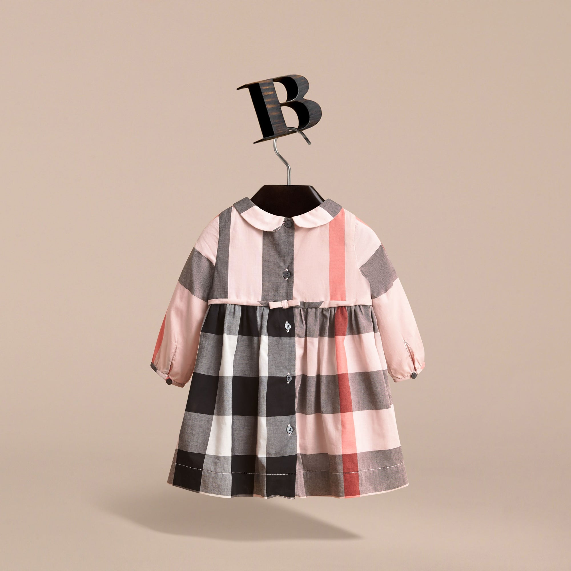 Robe plastron à manches longues - Vintage Pink