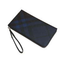 Portefeuille de voyage à motif London check - Navy & Black